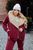 Жіночий теплий костюм на флісі бордового кольору 384667 384678 фото
