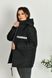 Жіноча коротка куртка колір чорний р.48/50 449630 449630 фото 5