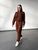 Женский вязанный костюм цвет коричневый р.42/46 446002 446002 фото