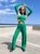 Женский костюм с топом и брюками палаццо зеленого цвета р.42/44 363135 378218 фото