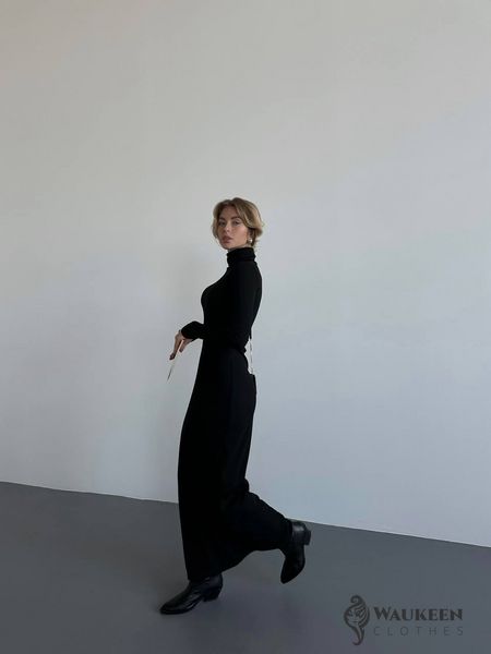 Жіноча сукня максі колір чорний р.42/44 446421 446421 фото