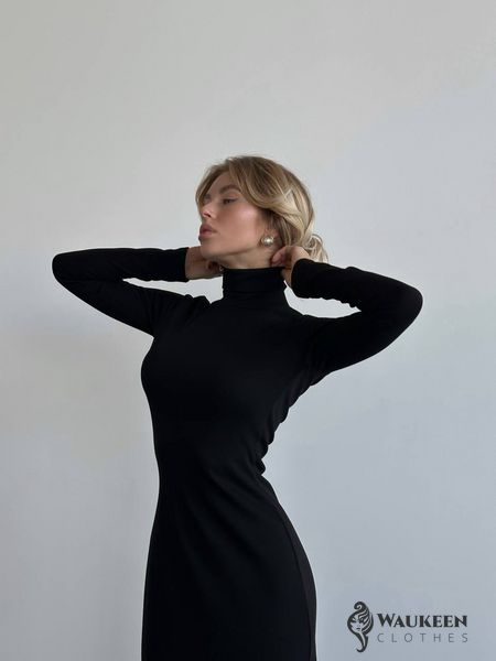 Женское платье макси цвет черный р.42/44 446421 446421 фото