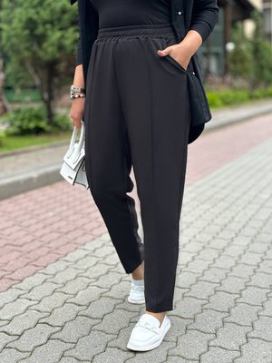 Жіночі класичні штани колір чорний р.50/52 453817 453817 фото