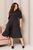 Жіноча сукня з поясом колір чорний р.48/50 441586 441586 фото