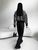 Жіночий джемпер з імітацією колоска колір чорний білий р.42/46 441541 441541 фото
