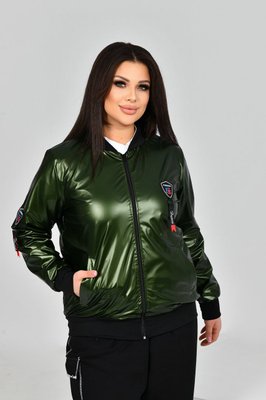 Женская куртка цвет зеленый р.48/50 453432 453432 фото