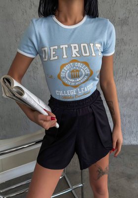 Жіноча футболка DETROIT колір блакитний р.L 455826 455826 фото