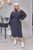 Жіноча ангорова сукня в рубчик колір графіт р.50/52 447227 447227 фото