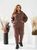Теплий жіночий костюм на флісі колір мокко р.48/50 448158 448158 фото