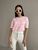 Жіноча футболка з хвилеподібним малюнком колір молочний-рожевий р.42/46 432200 432200 фото