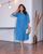 Жіноча вільна сукня міді блакитного кольору 420971 420971 фото