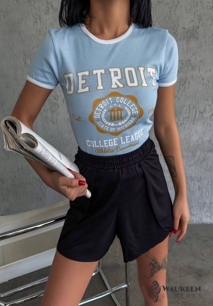 Жіноча футболка DETROIT колір блакитний р.L 455826 455826 фото