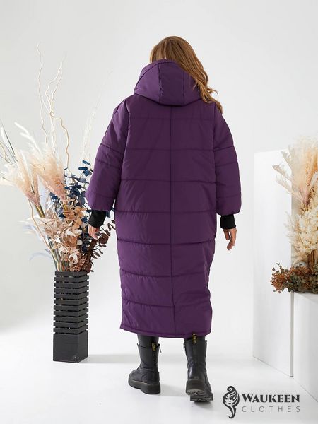 Жіноча тепла зимова куртка фіолетового кольору р.50/52 443884 377577 фото