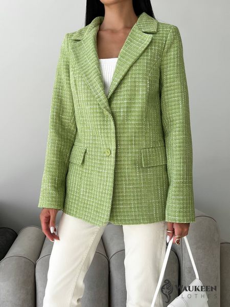 Женский пиджак цвет зеленый р.42 442503 442503 фото