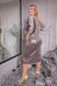 Жіноча оксамитова сукня блискітки горошок колір капучино р.48/50 446754 446754 фото 2