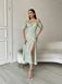 Жіноча літня сукня міді колір оливковий р.46 437215 437215 фото 1