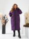 Жіноча тепла зимова куртка фіолетового кольору р.50/52 443884 377577 фото 2