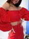 Жіночий костюм топ і штани палаццо червоного кольору 387264 387264 фото 5