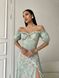 Жіноча літня сукня міді колір оливковий р.46 437215 437215 фото 3