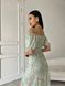 Жіноча літня сукня міді колір оливковий р.46 437215 437215 фото 4