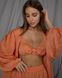 Женский пижамный костюм тройка цвет оранжевый р.S/M 448466 448466 фото 3
