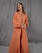Жіночий піжамний костюм трійка колір помаранчевий р.S/M 448466 448466 фото 4