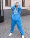 Жіночий спортивний костюм двійка на флісі синього кольору р.50/52 376191 376174 фото 3