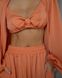 Жіночий піжамний костюм трійка колір помаранчевий р.S/M 448466 448466 фото 2