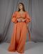 Жіночий піжамний костюм трійка колір помаранчевий р.S/M 448466 448466 фото 6