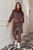 Жіночий велюровий костюм колір шоколад р.44/46 450964 450964 фото