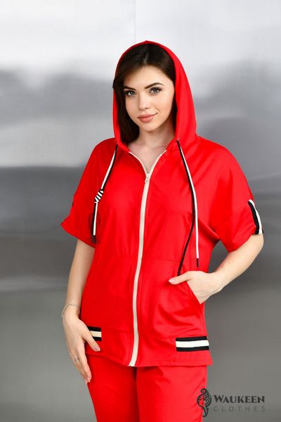 Жіночий спортивний костюм колір червоний р.52/54 455648 455648 фото