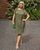 Жіноча сукня вільного крою колір хакі р.50/52 435684 435770 фото