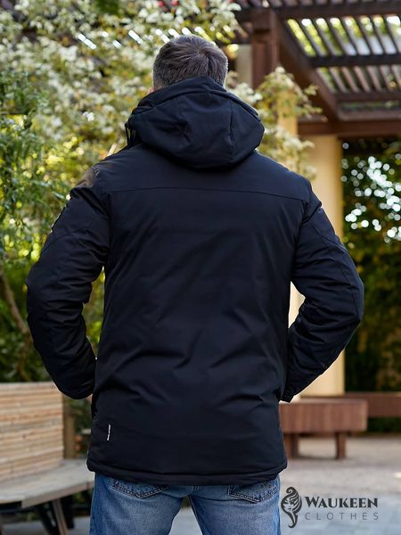 Мужская теплая курточка цвет черный р.50 443174 443174 фото