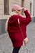 Жіноча тепла куртка бордового кольору р.56/60 380590 380591 фото 2