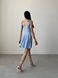 Жіноче плаття із зав'язками на плечах колір блакитний р.46 438069 438069 фото 3