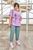 Жіноча льняна блуза колір бузковий р.46/48 433016 433016 фото