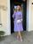 Жіноча сукня із вельвету з поясом колір бузковий р.50/52 446348 446348 фото