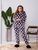 Жіноча махрова піжама в горох колір баклажан р.44/46 448308 448308 фото