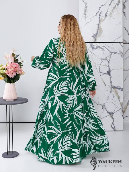 Жіноча сукня вільного крою колір зелений р.50/52 452265 452265 фото