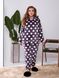 Женская махровая пижама в горох цвет баклажан р.44/46 448308 448308 фото 2