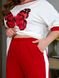 Жіночий костюм-двійка «Метелик» колір червоний р.48/50 455955 455955 фото 4