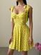 Жіноче плаття із зав'язками на плечах колір жовтий р.42 438062 438069 фото 1