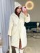 Жіноче стьобане пальто колір молочний р.XS 443025 443025 фото 3