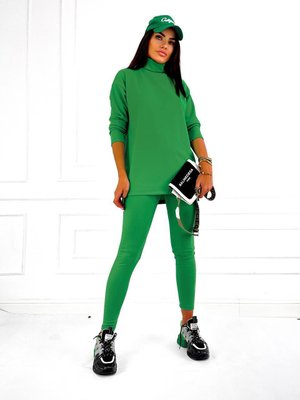 Женский костюм лосины и кофта цвет зеленый р.42/44 449991 449991 фото