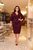 Жіноча сукня приталеного силуету кольору марсала 381892 381900 фото