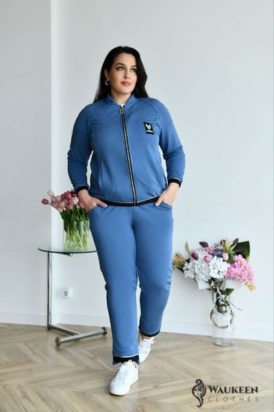 Жіночий спортивний костюм колір блакитний р.52 408764 408764 фото