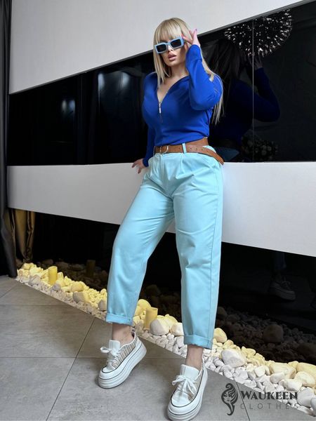 Жіночі джинси baggy колір блакитний р.48/50 452968 452968 фото