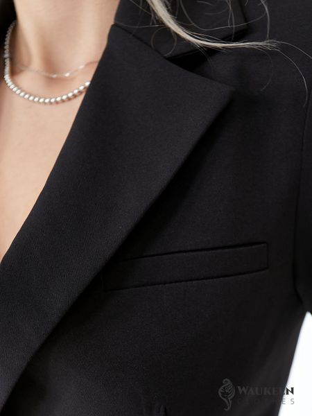 Жіночий брючний костюм колір чорний на підкладці р.L 456238 456238 фото