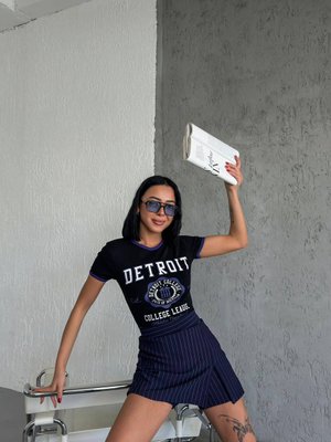 Жіноча футболка DETROIT колір чорний р.L 455828 455828 фото