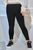 Жіночі лосини зі смужкою колір чорний р.50/52 449534 449534 фото